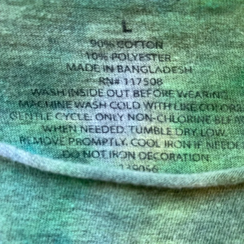 Ireland Flag Tie-Dye Tie Front Top Size L - Picture 8 of 9